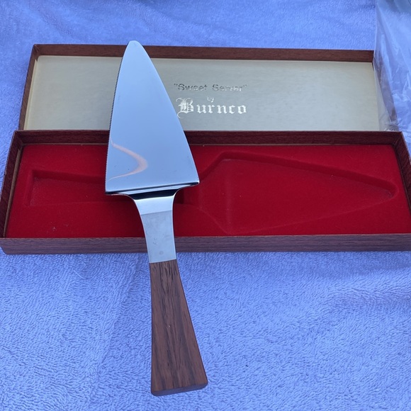 Sweet Server by Burnco pie or cake server w ridged edge Japan MCM design VTG NIB - Picture 7 of 10